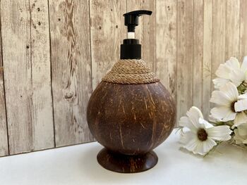 Natural Coconut Shell Soap And Lotion Dispenser, 4 of 11