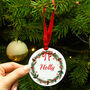 Personalised Name Wreath Christmas Decoration, thumbnail 3 of 11