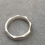 Personalised Sterling Silver Facet Ring, thumbnail 2 of 11