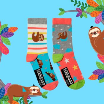 United Oddsocks Sloth It Ladies Gift Set, 4 of 6