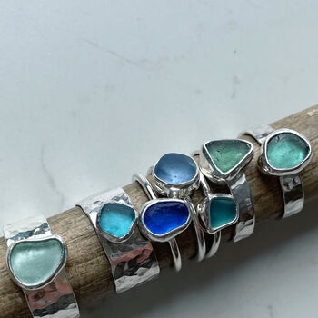 Thick Band Sea Glass Ring, 2 of 4