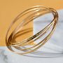 Gold Plated Sterling Silver Interlocking Russian Bangle, thumbnail 1 of 5
