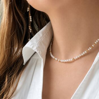Dainty Freshwater Pearl Beaded Necklace, 4 of 12