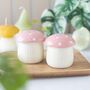 Pink Mushroom Salt And Pepper Shakers, thumbnail 1 of 2