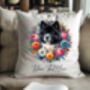 Personalised Akita Summer Floral Dog Wreath Cushion And Mug Gift Bundle, thumbnail 4 of 4