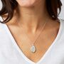 Sterling Silver And Mother Of Pearl Floral Necklace, thumbnail 1 of 6