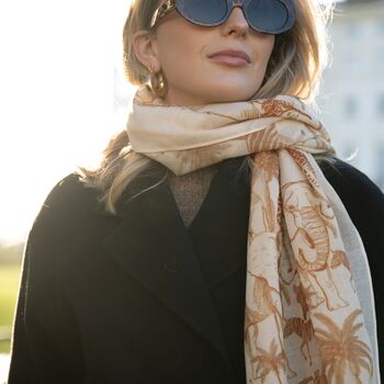 Jungle Animals Print Scarf In Personalised Gift Box, 4 of 8