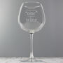 One Glass Only Bottle Of Wine Personalised Glass, thumbnail 4 of 6