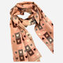 Love Heart Gingham Winter Scarf In Pale Pinks, thumbnail 2 of 4