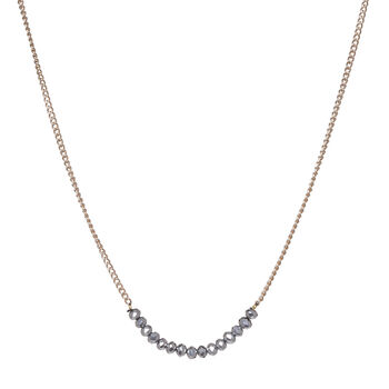 Grey Crystal Curve Necklace, 3 of 6
