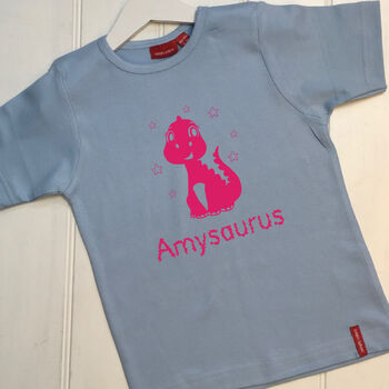 Personalised Child's Cute Dinosaur T Shirt, 3 of 11