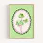 Sweet Pea Art Print Green, thumbnail 5 of 5