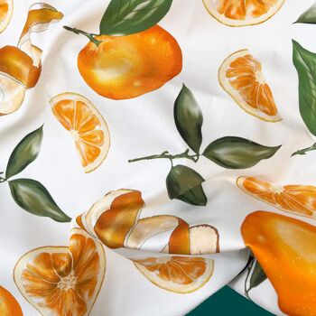 Orange Tea Towel / Citrus Kitchen Decor / Colourful Foodie Gift, 2 of 5