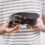 Mens Leather Jeans Belt, thumbnail 1 of 2