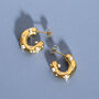 Non Tarnish Chunky Hoop Earrings With Inlaid Diamante, thumbnail 1 of 7