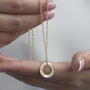 Gold Plated Or Sterling Silver Karma Necklace, thumbnail 1 of 6
