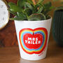 Personalised Apple And Rainbow Plant Pot: Teacher Gift, thumbnail 3 of 4