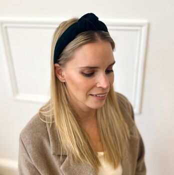 'Jessie' Velvet Knotted Headband, 2 of 5