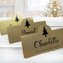 Gold Personalised Christmas Place Cards, thumbnail 1 of 5