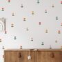 Mini Fun Fabric Flower Wall Stickers, thumbnail 1 of 6