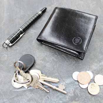 Personalised Wallet With Coin Section. 'The Ticciano' By Maxwell-Scott