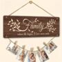 Father’s Day Gift, Natural Wood Family Photo Hanging Wall Plaque, thumbnail 1 of 7