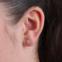'Best Bud' Sterling Silver Enamel Flower Earrings, thumbnail 2 of 5
