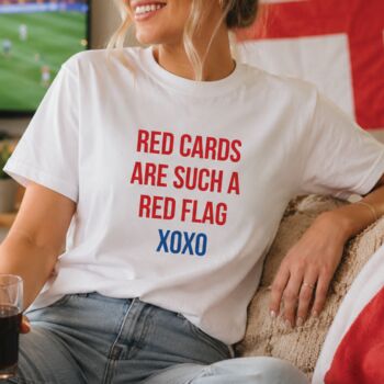 Red Cards Red Flags England Football Baby Tee T Shirt, 4 of 5