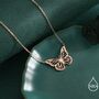 Delicate Cut Out Butterfly Pendant Necklace In Sterling Silver, thumbnail 4 of 12