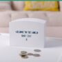 Personalised Modern Blue Rainbow Money Pot Piggy Bank, thumbnail 6 of 10