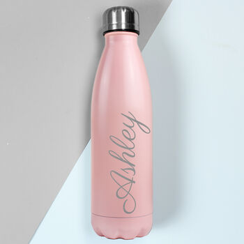 Personalised Pink Metal Insulated Drinks Bottle, 3 of 6