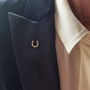 Horseshoe Lapel Pin – Silver/Gold, thumbnail 2 of 5