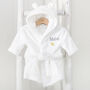 Personalised White Duck Dressing Gown With Ears, thumbnail 3 of 8