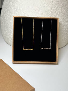 Sterling Silver Mama Script Necklace Gift For Her, 2 of 4