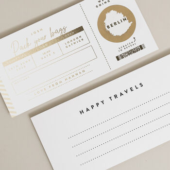 Holiday Reveal Boarding Pass Travel Ticket Gift, 5 of 5