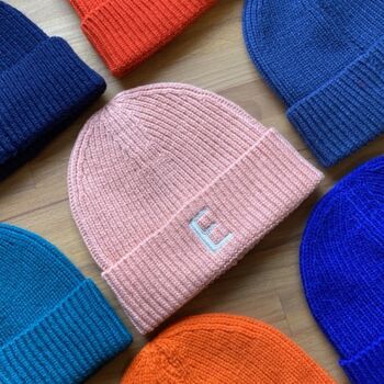 Junior Personalised Embroidered Beanie Hat, 7 of 8