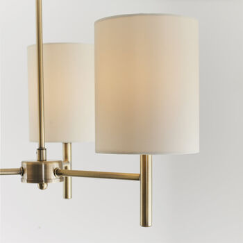 Three Light Shaded Chandelier, 7 of 12