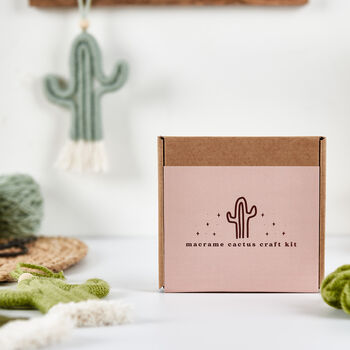 Make Your Own Mini Macrame Cactus Craft Kit In Willow, 2 of 6