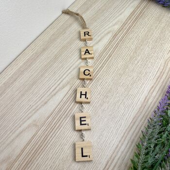 Scrabble Letter Personalised Name Word Hanging, 3 of 4