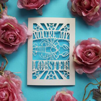 Personalised Papercut Lobster Card, 4 of 11