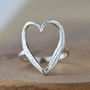 Sterling Silver Large Happily Ever After Heart Ring, thumbnail 2 of 5