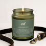 'Dachshund' Definition Large Green Candle • Dog Enthusiast • Just Paws • Gift Box, thumbnail 1 of 4