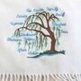 Family Tree Personalised Soft Cashmere Wool Scarf Gift, thumbnail 2 of 10