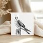 Kestrel Illustration Hand Drawn Greeting Card, thumbnail 1 of 8