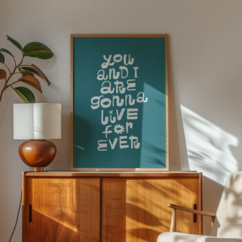 Oasis Poster, Live Forever Music Print, Song Art Print, 8 of 10