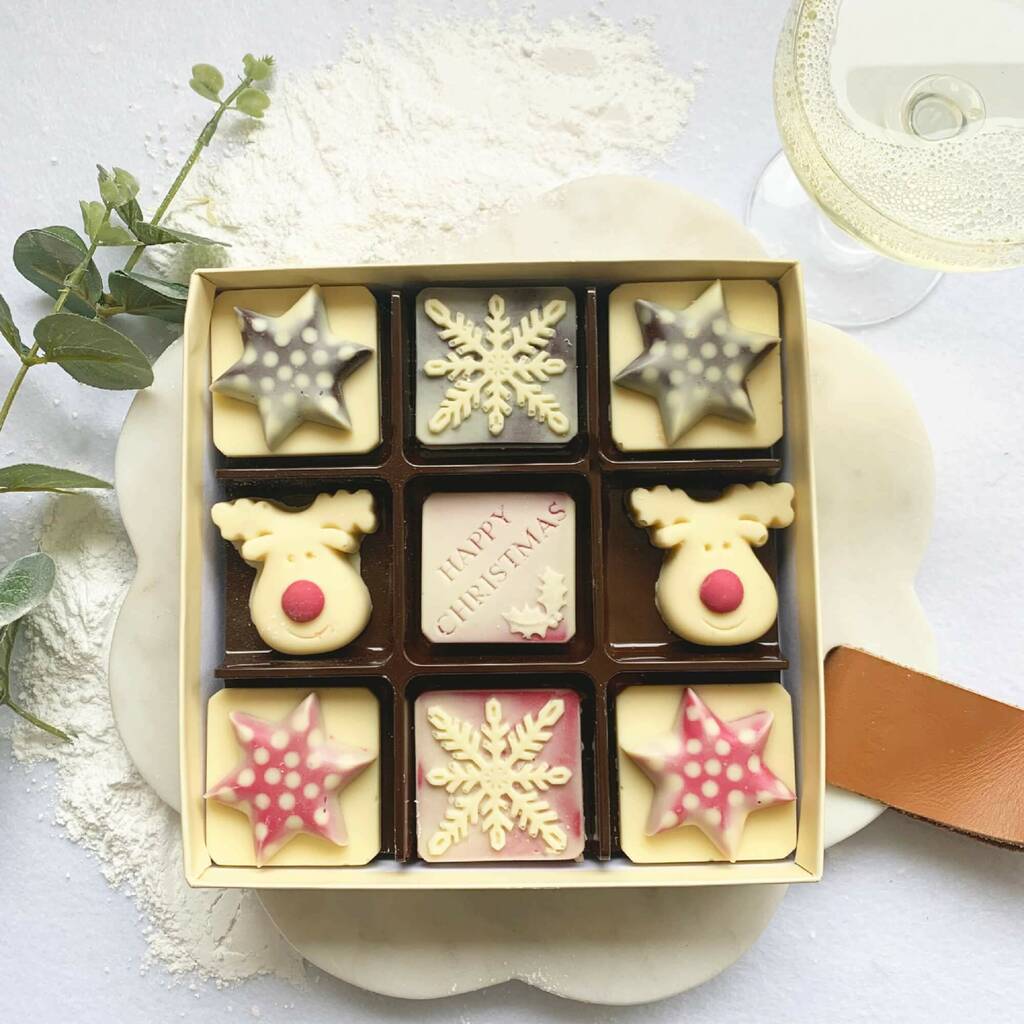 Chocolate Snowflakes And Reindeer Box, 1 of 4