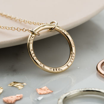 Personalised 9ct Gold Full Circle Necklace, 2 of 4