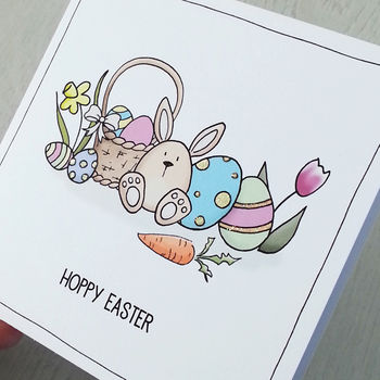 Easter Bunny, Personalised Card, 2 of 3