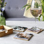 Set Of Bamboo Photo Coasters For Pet Dad, thumbnail 1 of 6
