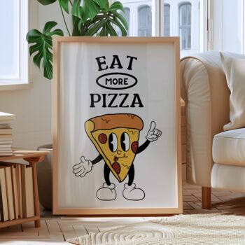 Eat More Pizza Retro Print, 2 of 7